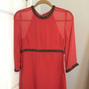 French Connection Pink Dress with Accents